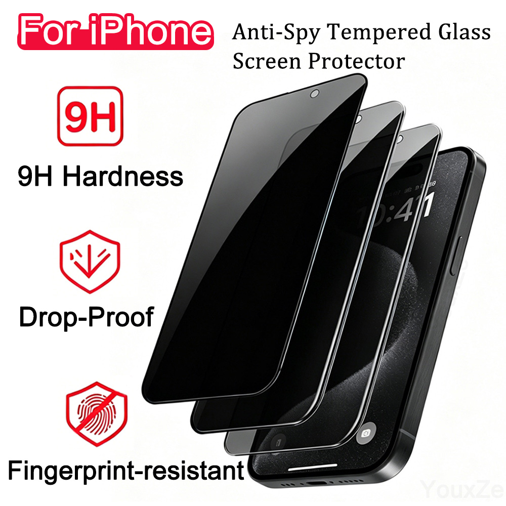 Anti Spy Privacy Glass Case - Protector de pantalla de vidrio templado