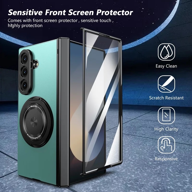 Screen Protectors - Lujoso 360 ° Funda con soporte