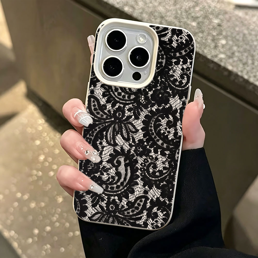 Vintage Floral Pattern Soft Case - Funda de Teléfono con Diseño Floral