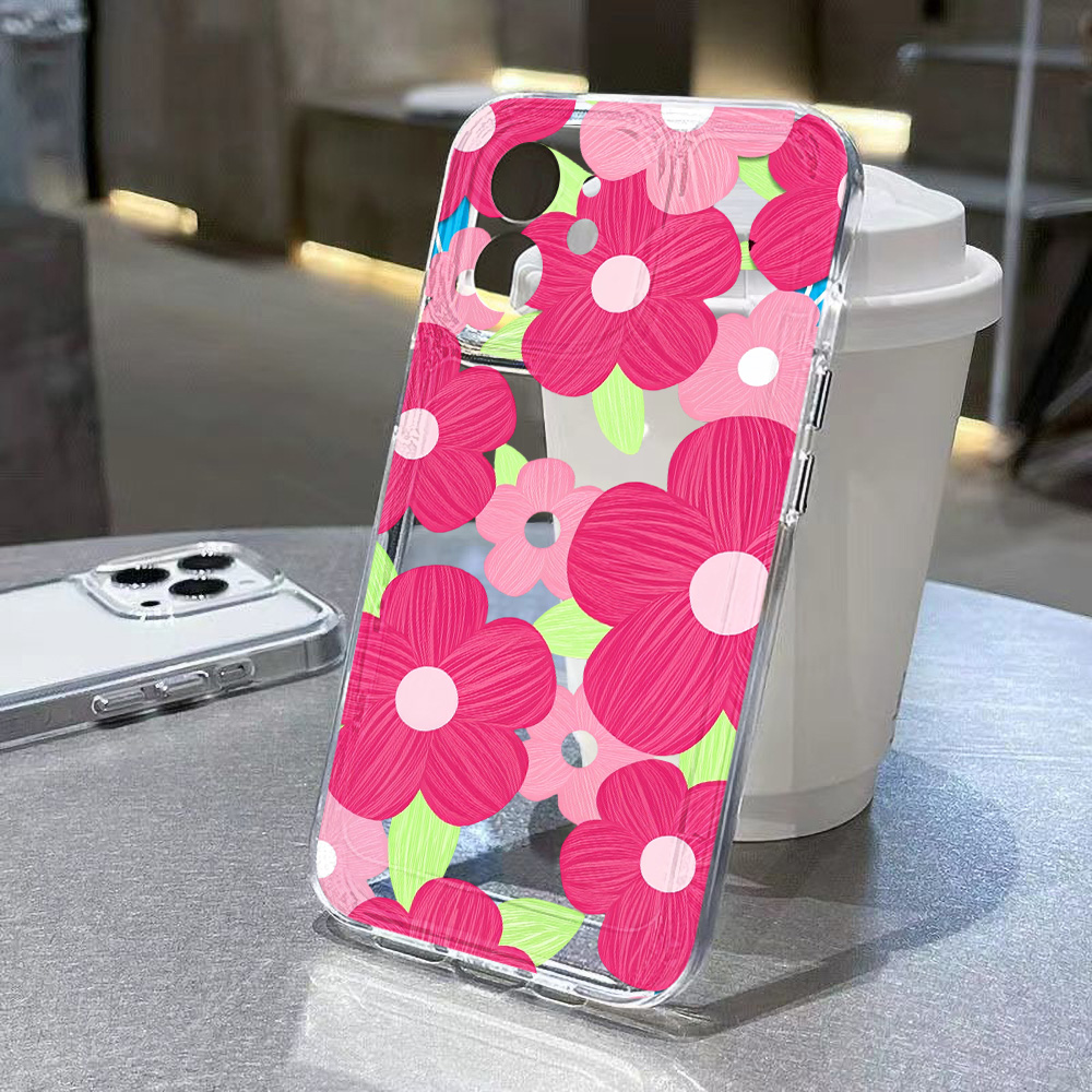 Funda Transparente con Flores  - Clear Shockproof Bumper Case reseña y precio