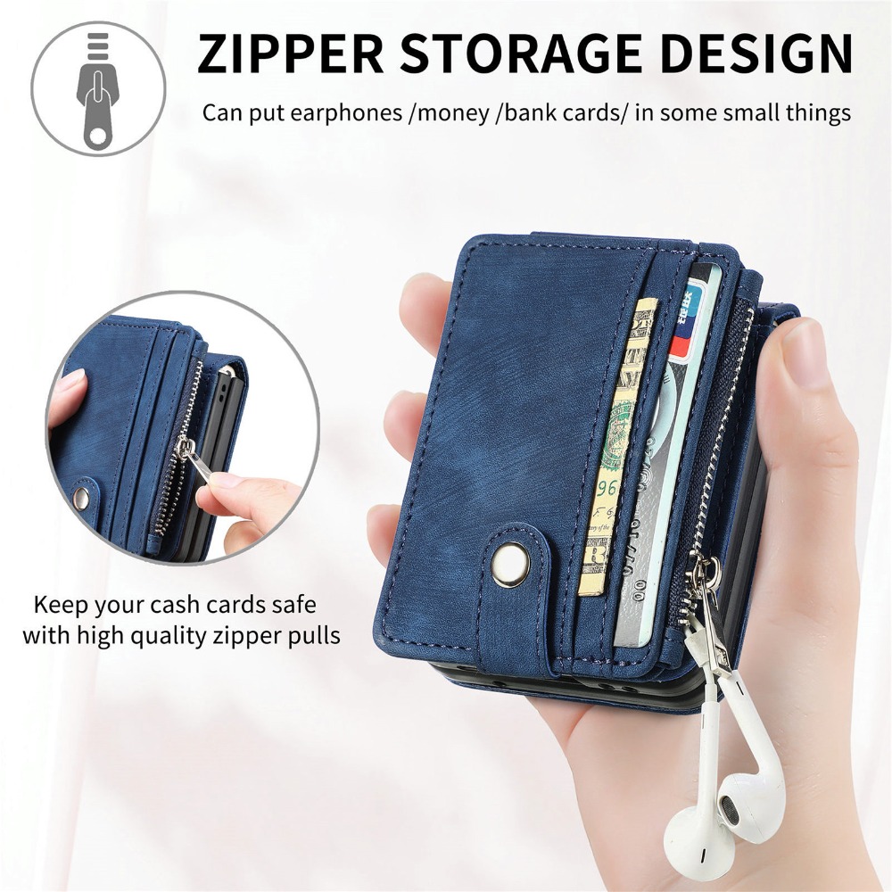 Funda de teléfono tipo billete - Leather Wallet Card Holder Phone Cover reseña y precio