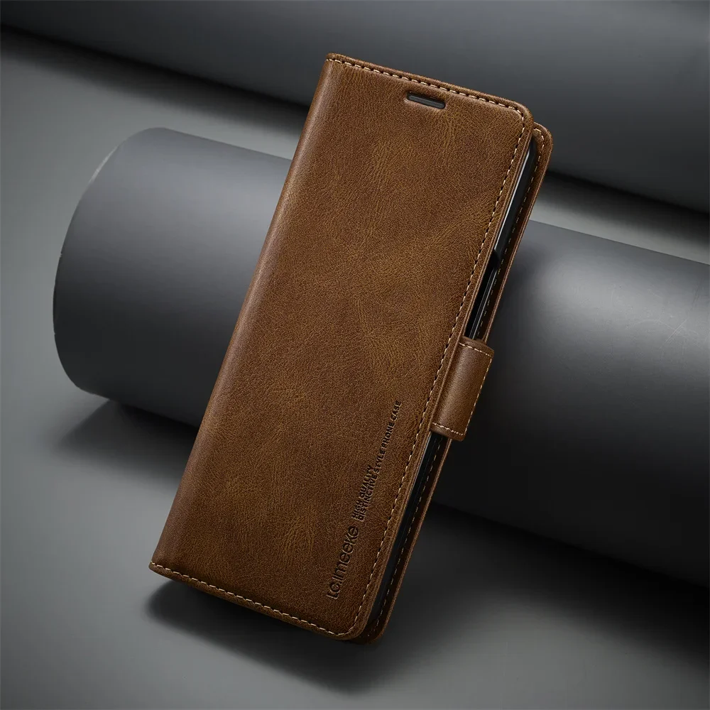 Funda de cuero tipo billetera  - Leather Wallet Card Holder Phone Cover reseña y precio