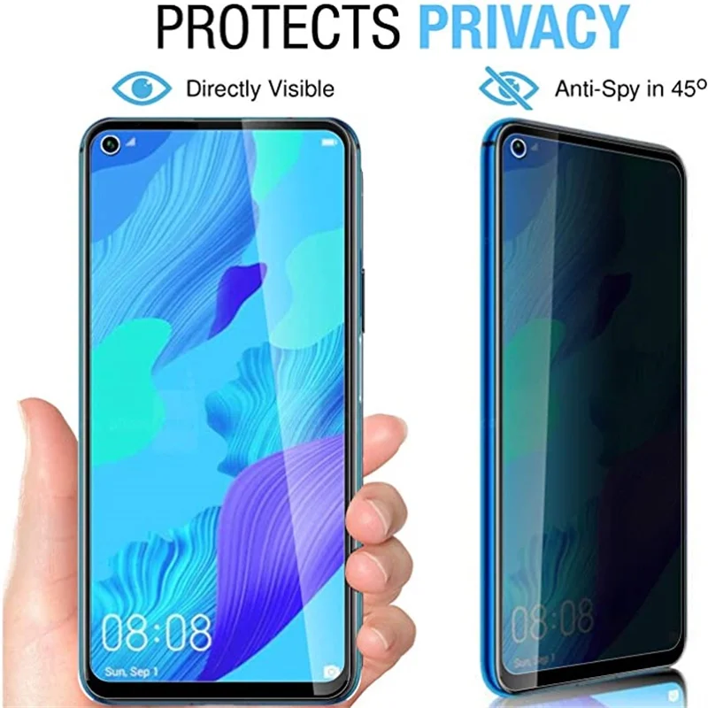 Protector de pantalla de vidri - Anti Spy Privacy Glass Case reseña y precio