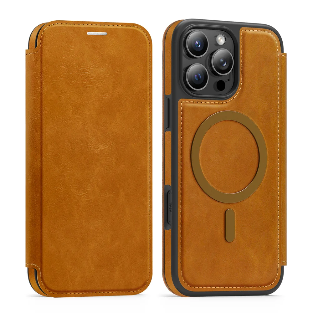 Funda de teléfono de cuero con - Leather Wallet Card Holder Phone Cover reseña y precio